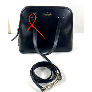 Kate Spade New York Patterson Drive Black Medium Dome Satchel Pebbled Leather